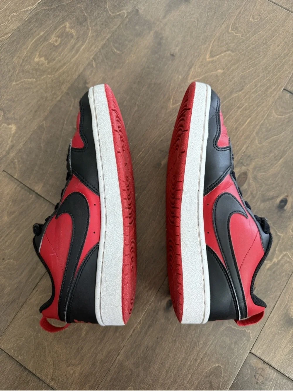 Nike Court Borough Low Recraft Red/Black Sneakers Size 6Youth/Womens 7.5